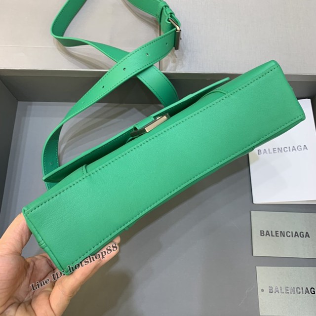 Balenciaga巴黎世家專櫃爆款小號平紋綠色Hourglass沙漏包 fyj1825